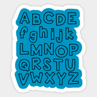 Kindergarten all the alphabets design Sticker